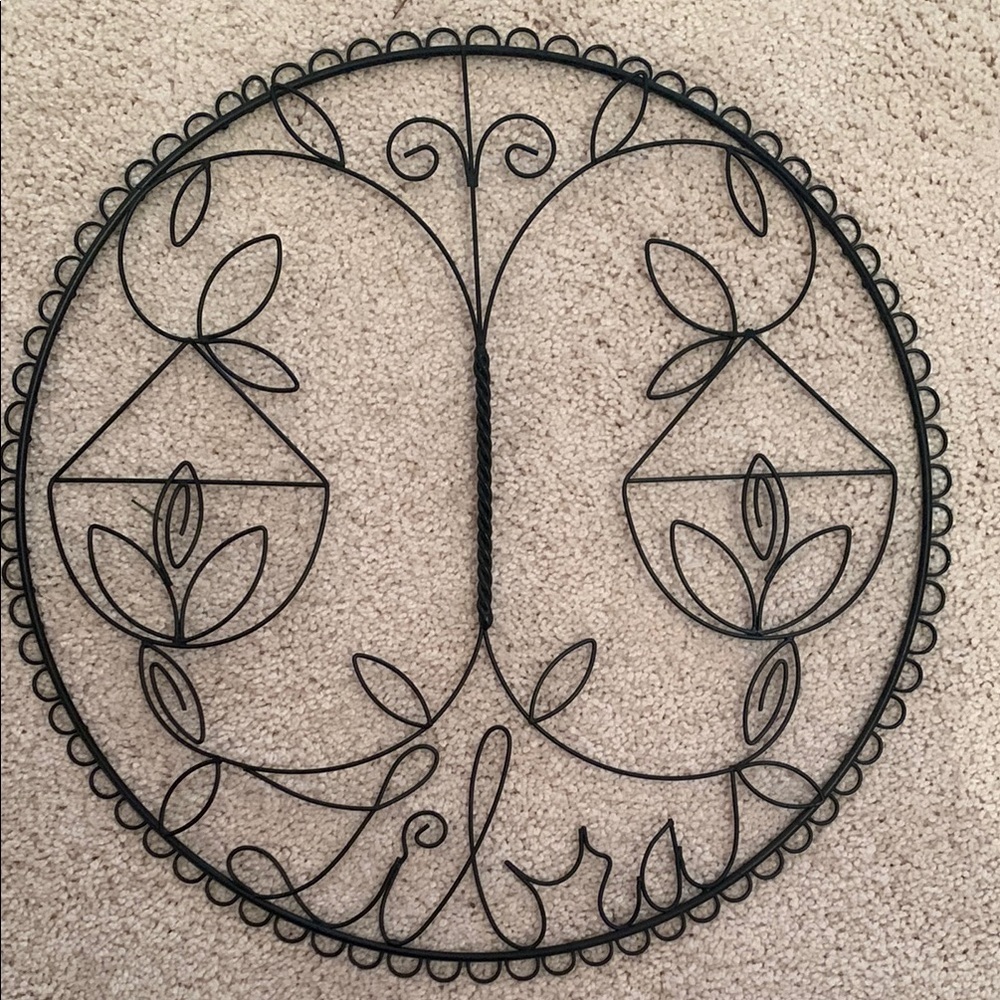 Black Metal Libra Wall Decor